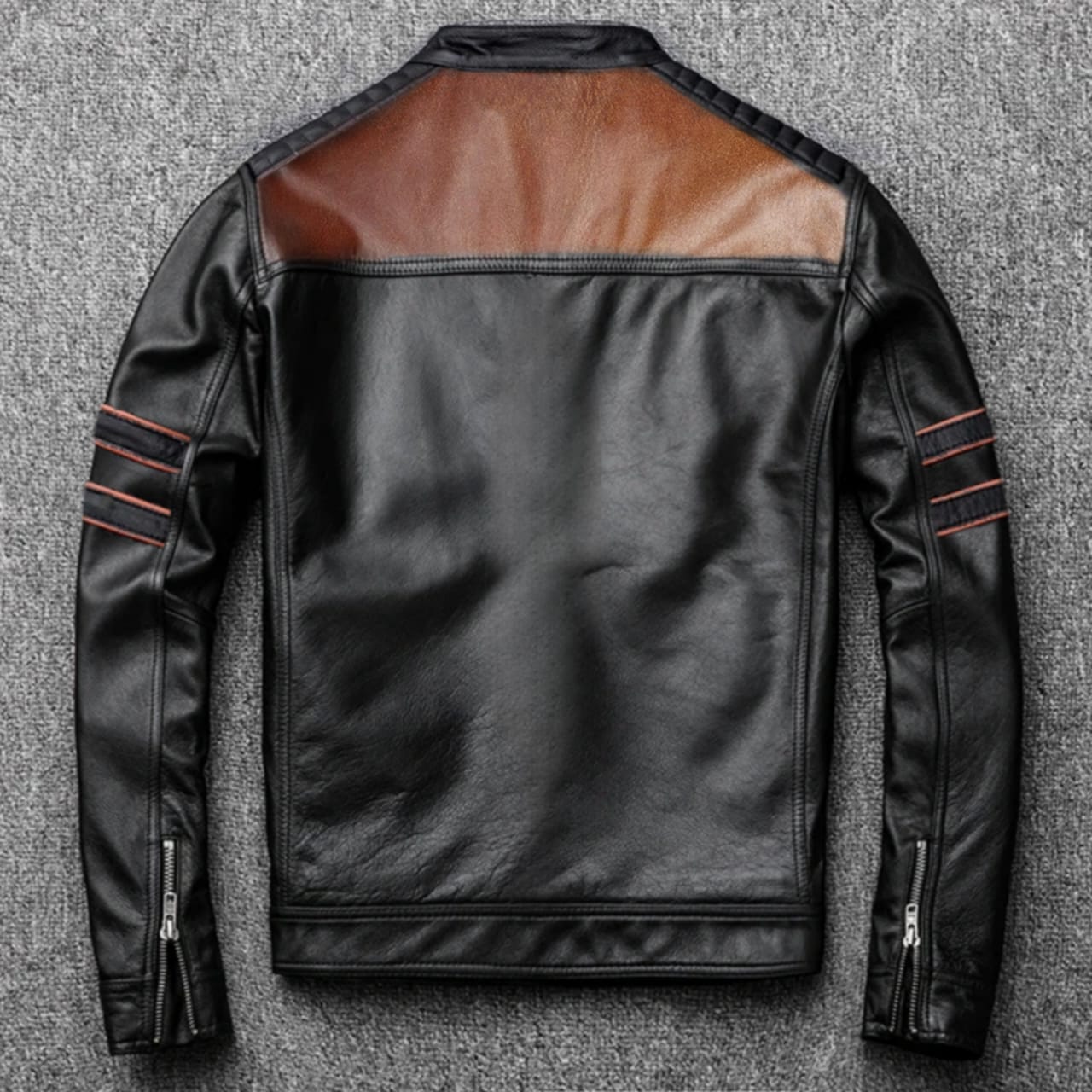 جاكت جلد مطرز