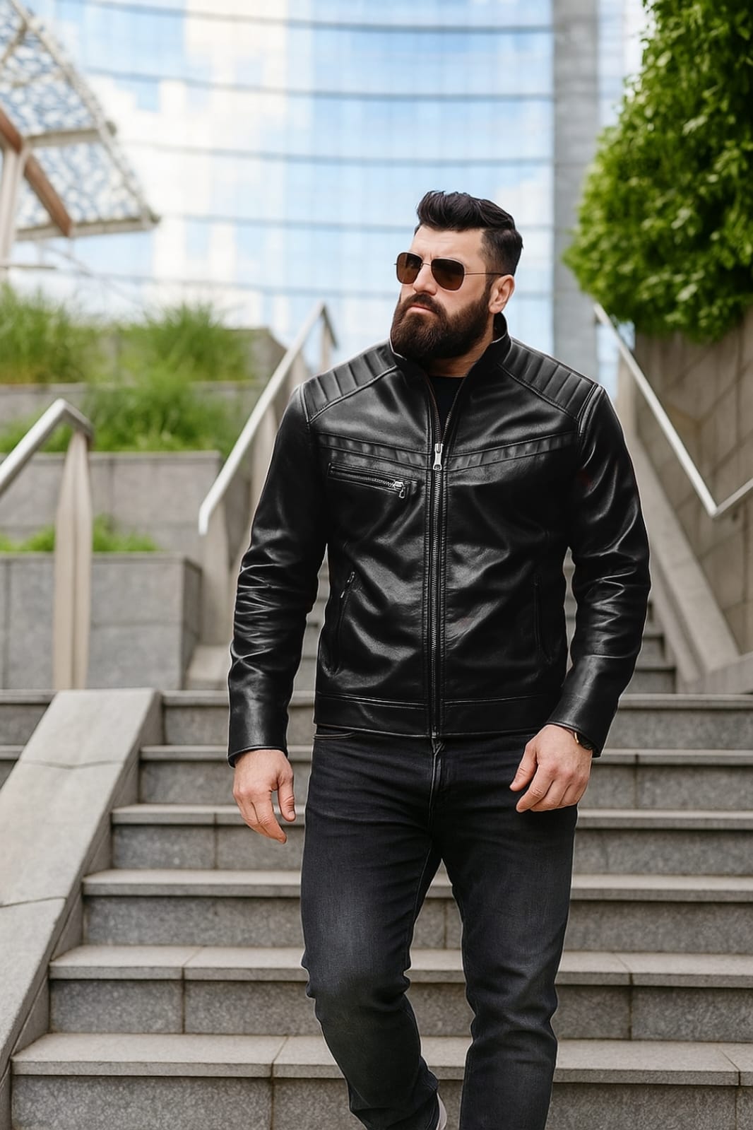 جاكت جلد مقاسات خاصه